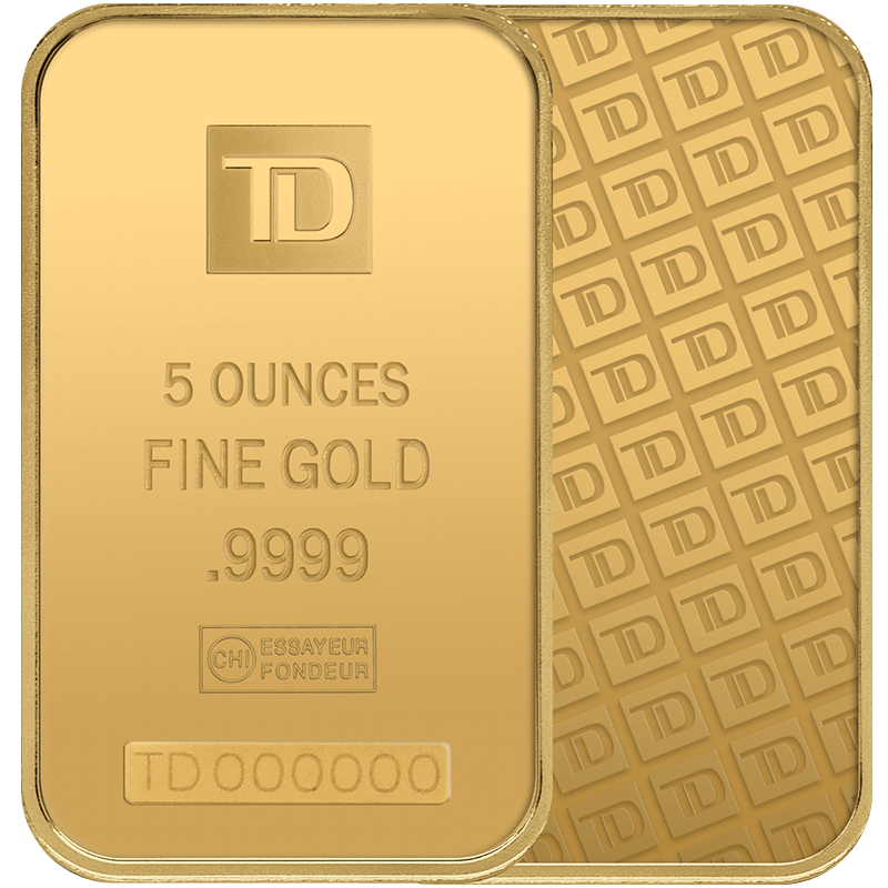 Buy 5 oz TD Gold Bar Price in Canada TD Precious Metals